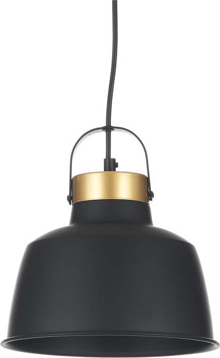Závěsné svítidlo s kovovým stínítkem v černo-zlaté barvě Industrial - Tomasucci Tomasucci