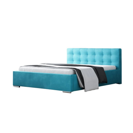 Čalouněná postel DIANA modrá rozměr 140x200 cm TT-FURNITURE