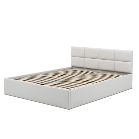 Čalouněná postel MONOS II bez matrace rozměr 140x200 cm - Eko-kůže Bílá eko-kůže SG-nábytek