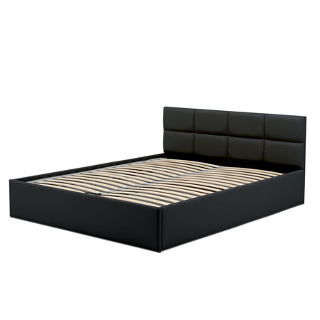 Čalouněná postel MONOS II bez matrace rozměr 140x200 cm - Eko-kůže Černá eko-kůže SG-nábytek