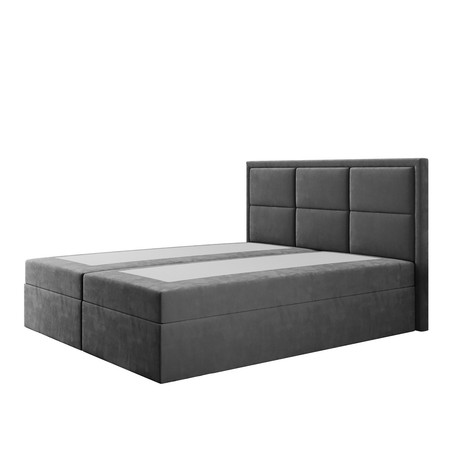 Čalouněná postel ROMA rozměr 180x200 cm Tmavě šedá TT-FURNITURE