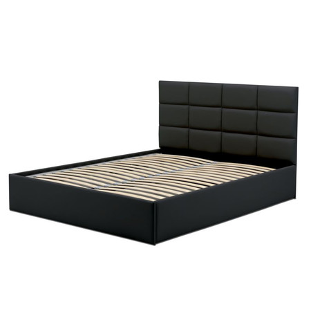 Čalouněná postel TORES II bez matrace rozměr 140x200 cm - Eko-kůže Černá eko-kůže SG-nábytek