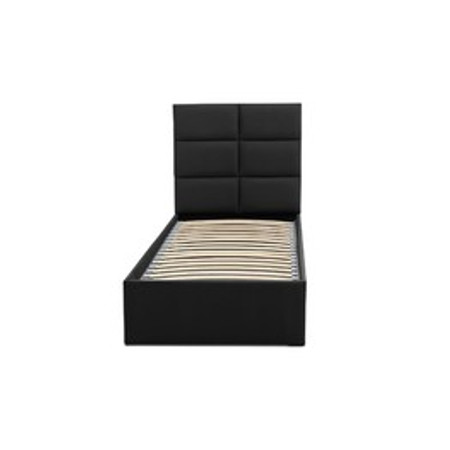 Čalouněná postel TORES II bez matrace rozměr 90x200 cm - Eko-kůže Černá eko-kůže SG-nábytek