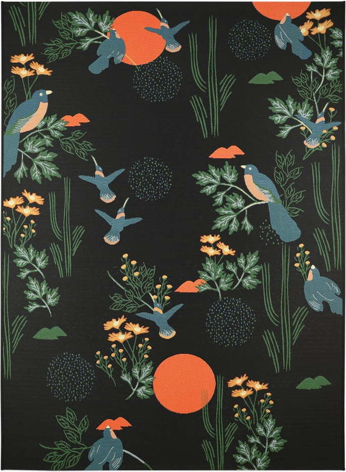 Černý koberec 123x180 cm Bloom – Nattiot Nattiot