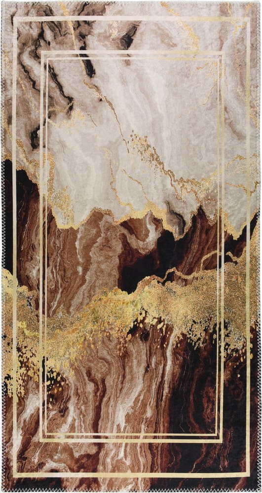 Hnědo-krémový pratelný koberec 160x230 cm – Vitaus Vitaus
