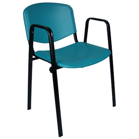 Konferenční židle ISO plastová s područkami RAL-5021 Mazur