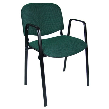 Konferenční židle ISO s područkami C32 - černo/zelená Mazur