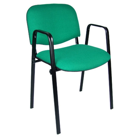 Konferenční židle ISO s područkami C34 - zelená Mazur