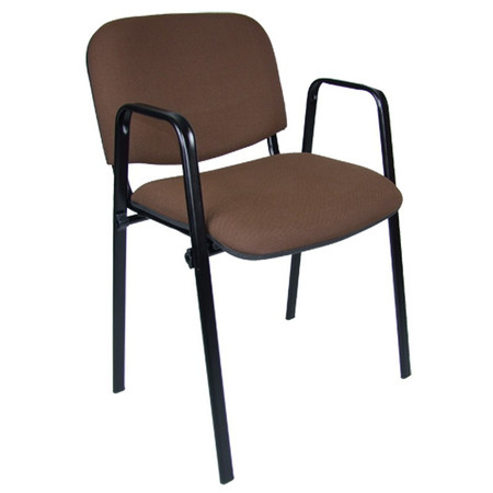 Konferenční židle ISO s područkami C8 - hnědá Mazur