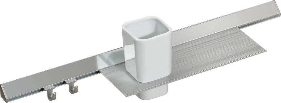 Kovová koupelnová polička ve stříbrné barvě Set 357 – Pelipal Pelipal