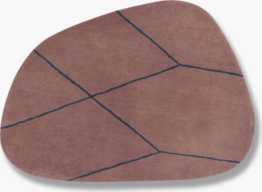 Růžový vlněný koberec 120x154 cm Shape – Mette Ditmer Denmark Mette Ditmer Denmark