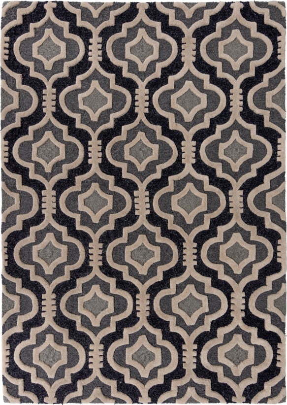 Šedý vlněný koberec 170x120 cm Moorish Amira - Flair Rugs Flair Rugs