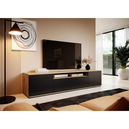 Televizní stolek RTV LOGAN Dub artisan/černá SG-nábytek