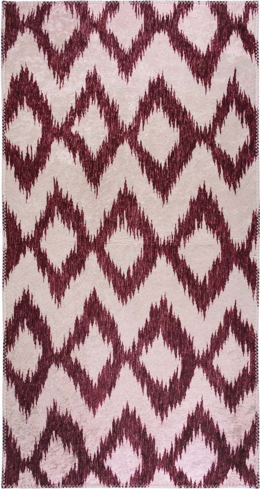Vínovo-bílý pratelný koberec 120x180 cm – Vitaus Vitaus
