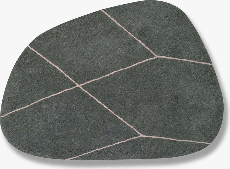 Zelený vlněný koberec 120x154 cm Shape – Mette Ditmer Denmark Mette Ditmer Denmark