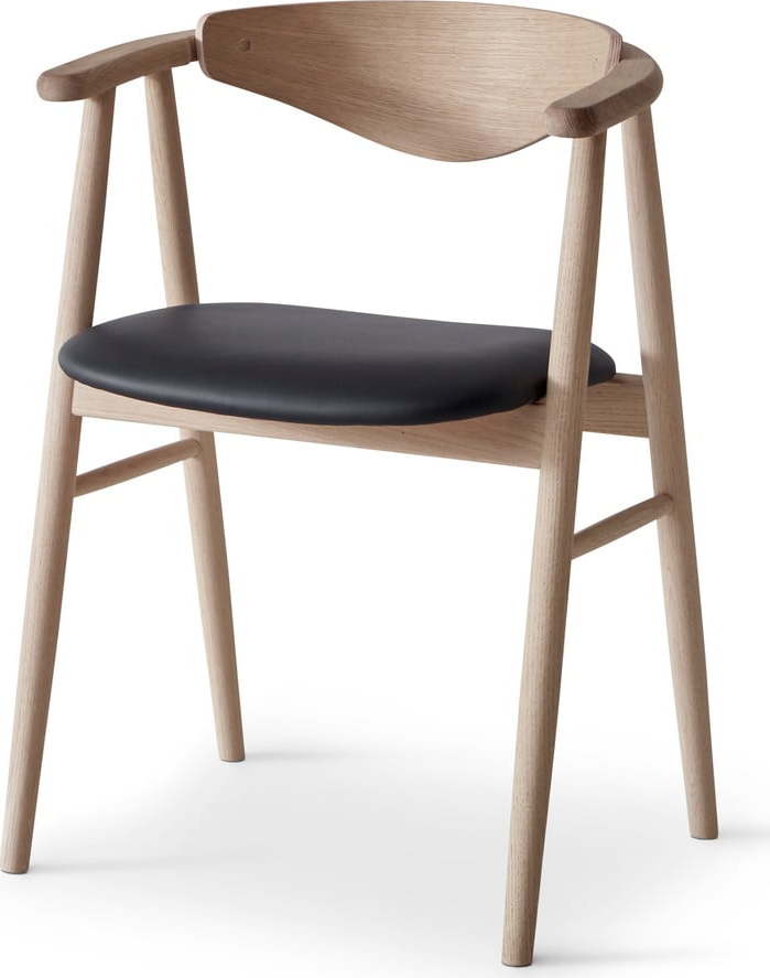 Černá/přírodní kožená jídelní židle Traditional – Hammel Furniture Hammel Furniture