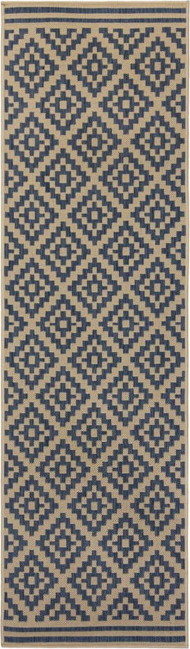 Modro-béžový venkovní koberec běhoun 230x66 cm Moretti - Flair Rugs Flair Rugs