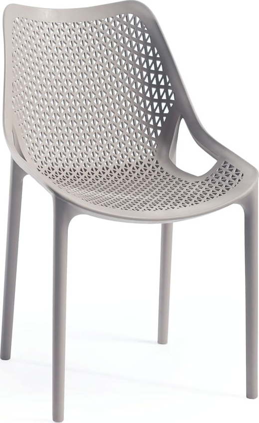 Světle hnědá plastová zahradní židle Bilros – Rojaplast Rojaplast