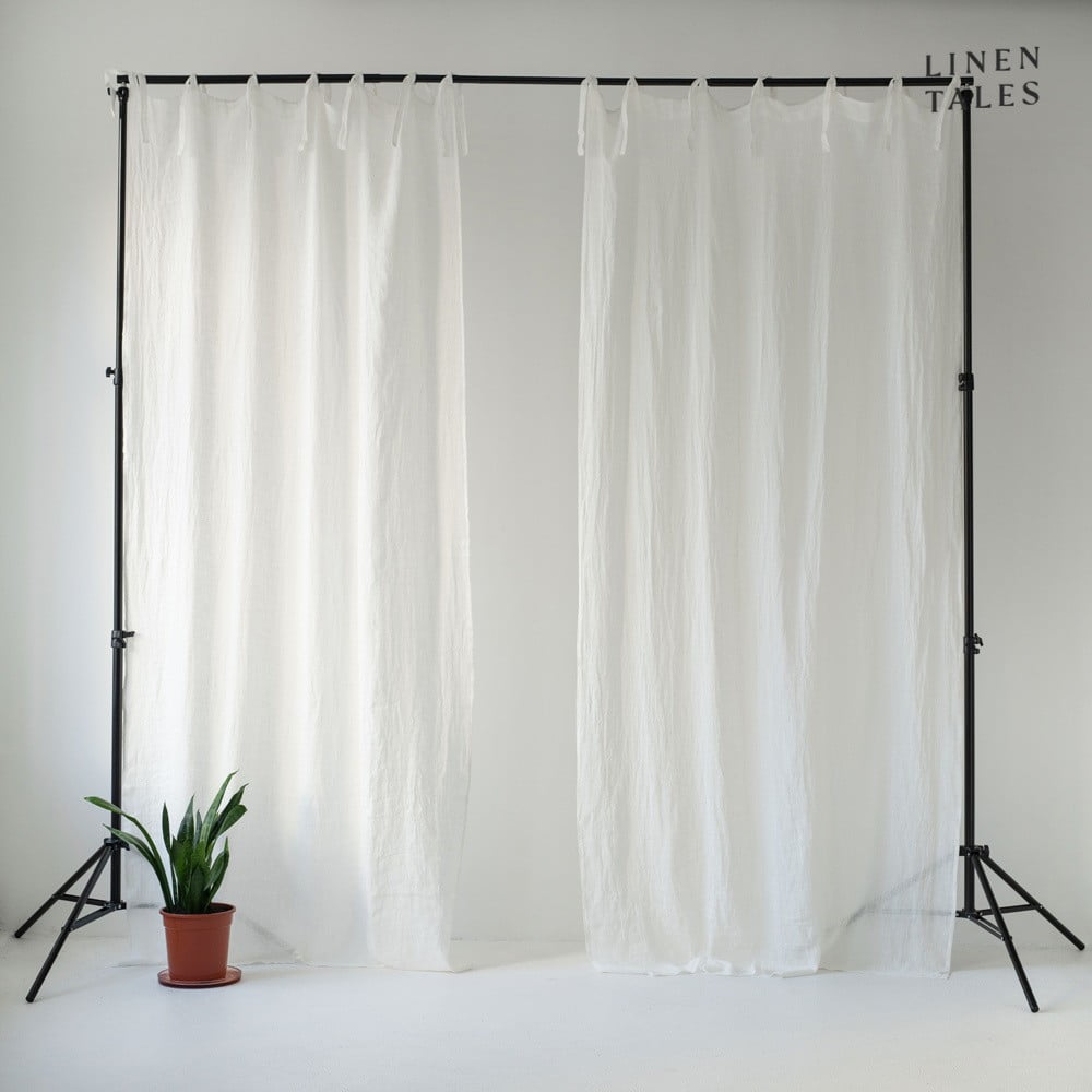 Bílá záclona 130x300 cm Daytime – Linen Tales Linen Tales