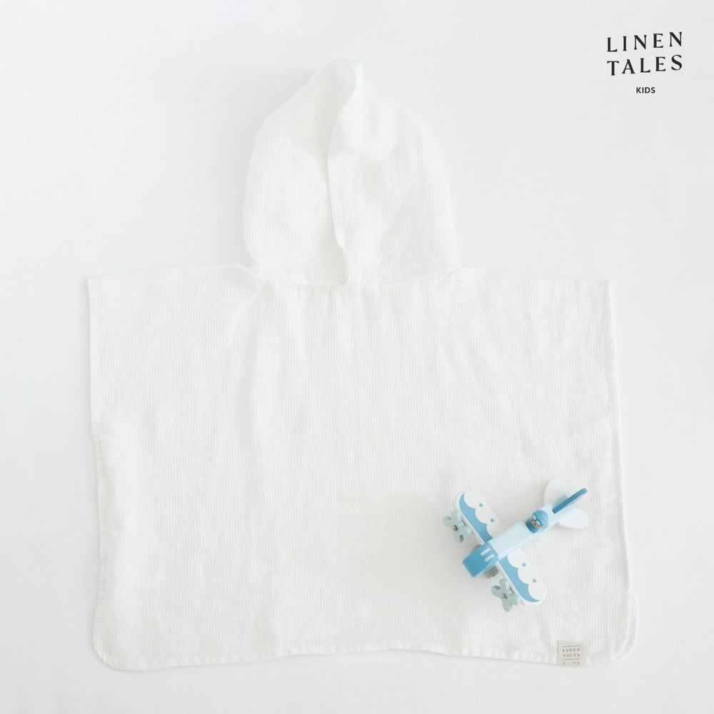 Bílý lněný dětský župan velikost 1-2 roky – Linen Tales Linen Tales