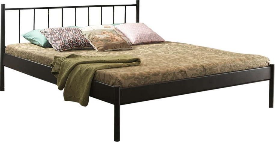 Černá kovová dvoulůžková postel s roštem 140x200 cm Falez – Kalune Design Kalune Design