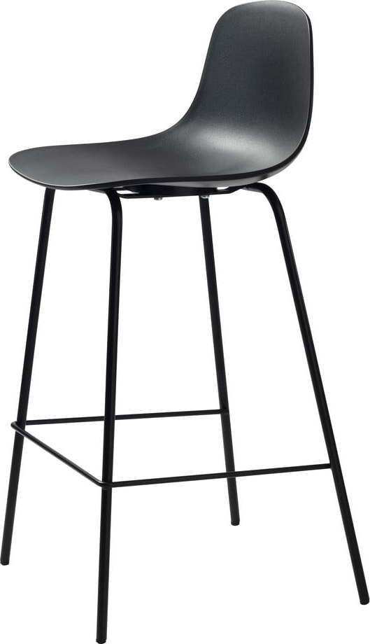 Černá plastová barová židle 92