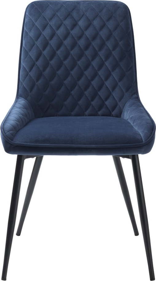 Modrá sametová jídelní židle Milton – Unique Furniture Unique Furniture