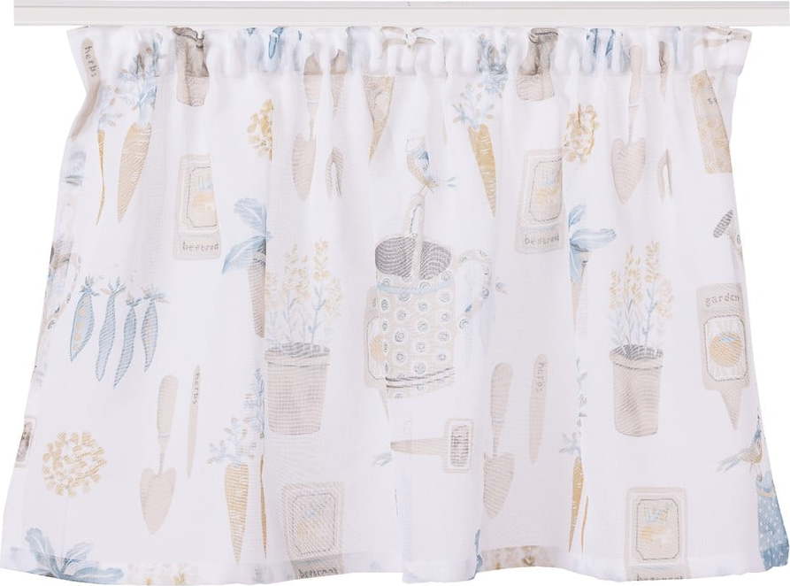 Krémová záclona 125x50 cm Frutta – Mendola Fabrics Mendola Fabrics
