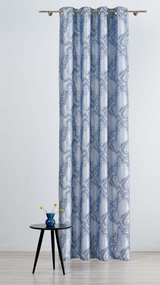 Modro-šedý závěs 140x260 cm Carra – Mendola Fabrics Mendola Fabrics