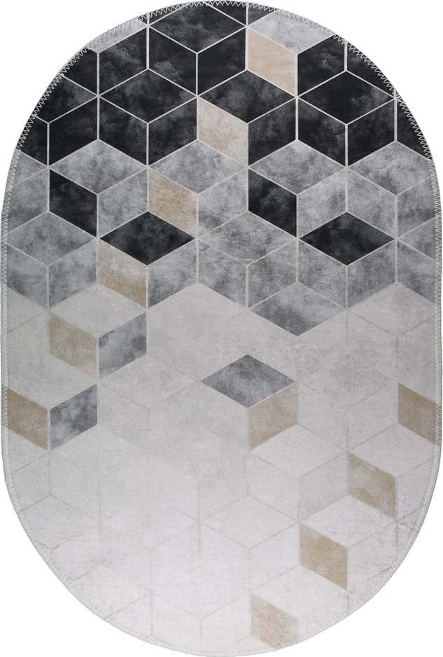 Bílo-šedý pratelný koberec 60x100 cm – Vitaus Vitaus