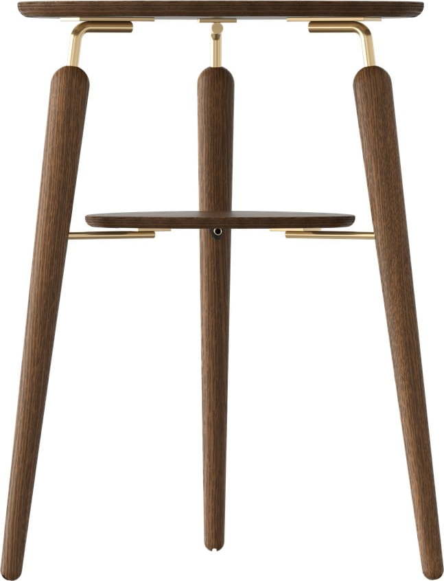 Hnědý kulatý konferenční stolek z dubového dřeva ø 46 cm My Spot – UMAGE UMAGE