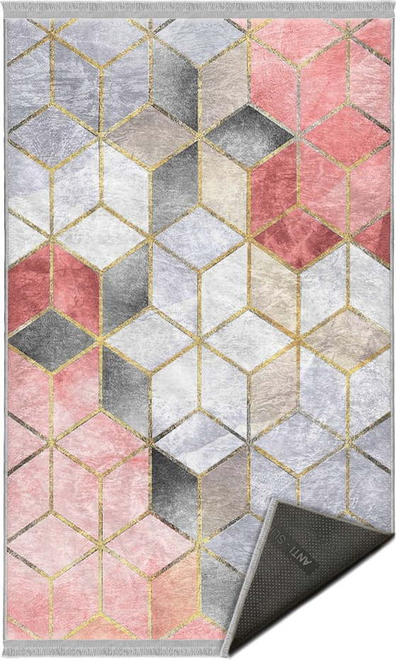 Šedo-růžový pratelný koberec 160x230 cm – Mila Home Mila Home