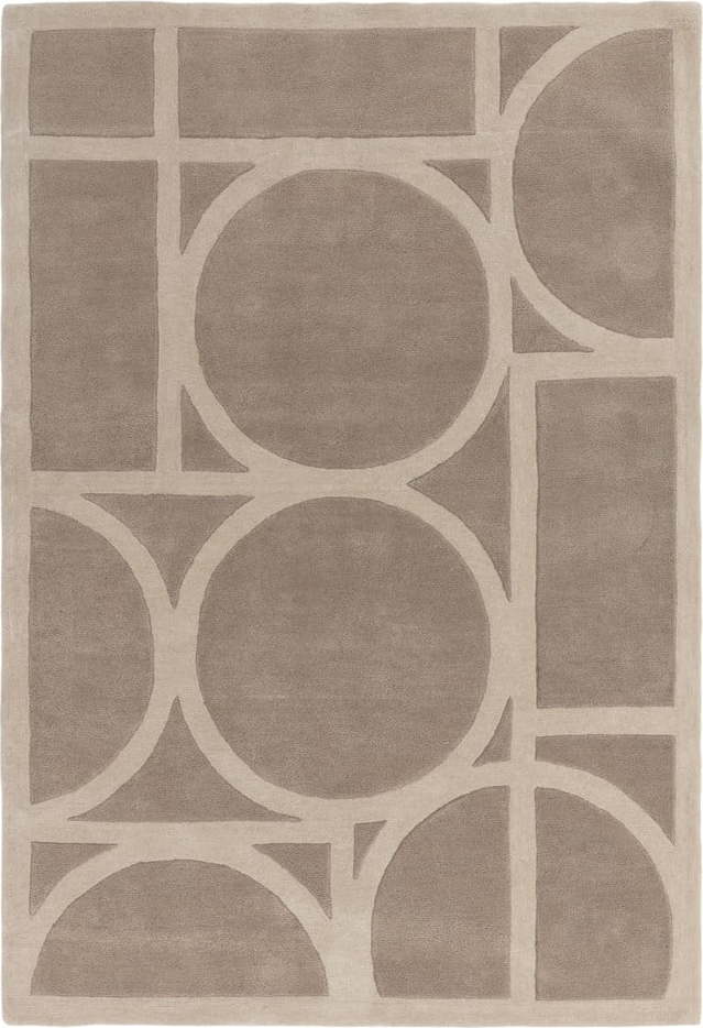 Světle hnědý vlněný koberec 120x170 cm Metro Taupe – Asiatic Carpets Asiatic Carpets