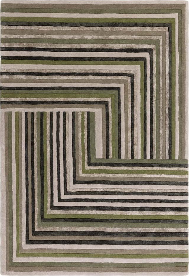 Zelený vlněný koberec 120x170 cm Network Forest – Asiatic Carpets Asiatic Carpets