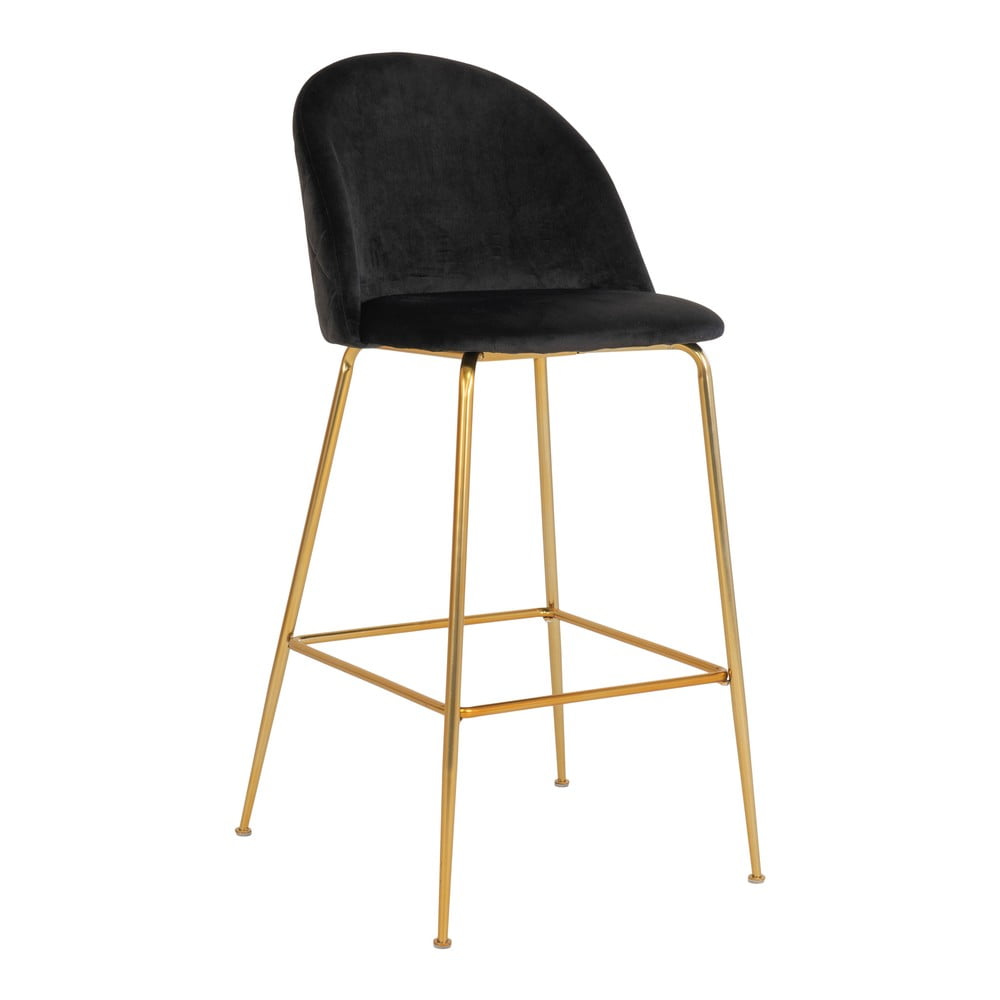 Černé sametové barové židle v sadě 2 ks 108 cm Lausanne – House Nordic House Nordic