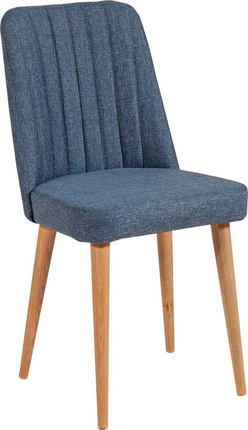 Modrá sametová jídelní židle Stormi Sandalye – Kalune Design Kalune Design