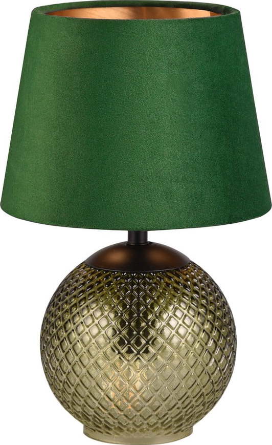 Stolní lampa v zeleno-bronzové barvě (výška 29 cm) Jonna – Trio TRIO