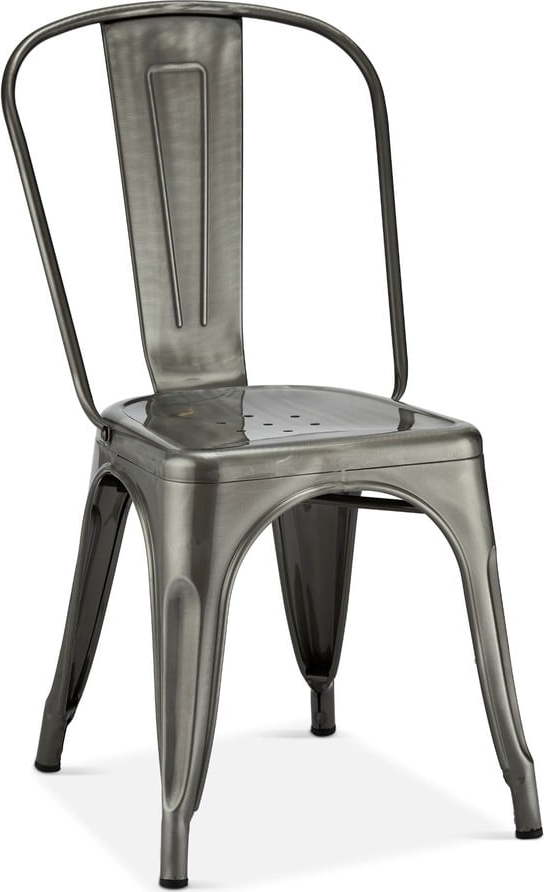 Světle šedé kovové jídelní židle v sadě 2 ks Korona – Furnhouse Furnhouse