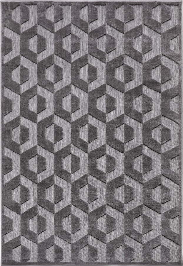 Antracitový koberec 57x90 cm Iconic Hexa – Hanse Home Hanse Home