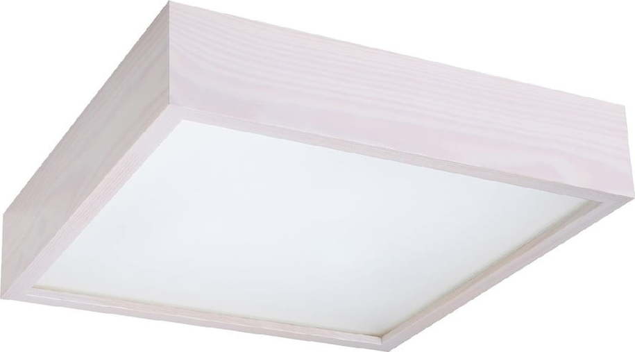 Bílé stropní svítidlo se skleněným stínidlem 38.5x38.5 cm Busha – Nice Lamps Nice Lamps