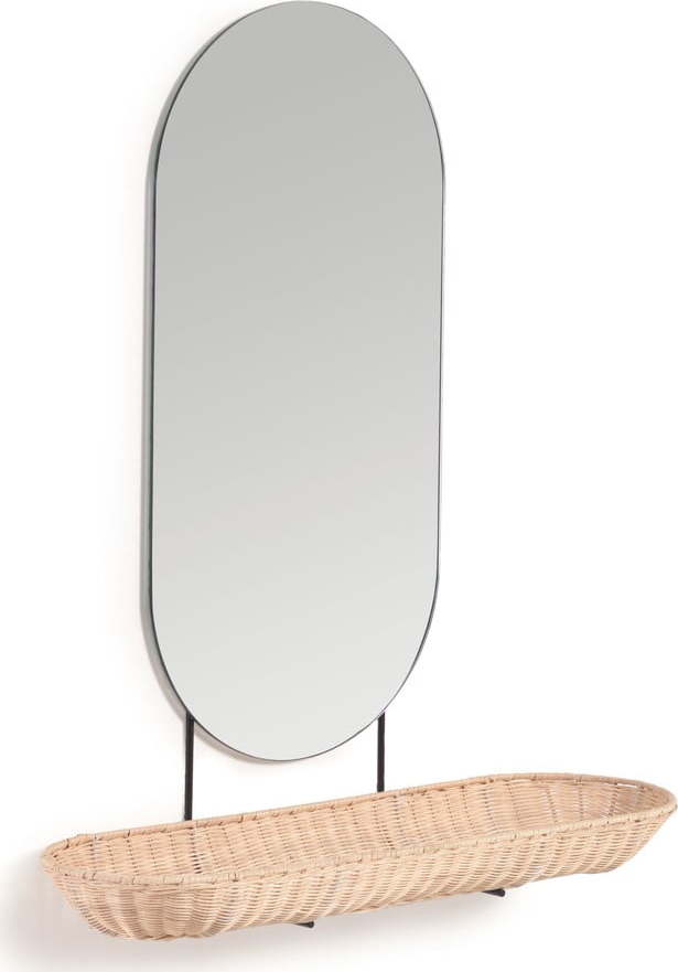 Nástěnné zrcadlo s poličkou 80x66 cm Ebian – Kave Home Kave Home