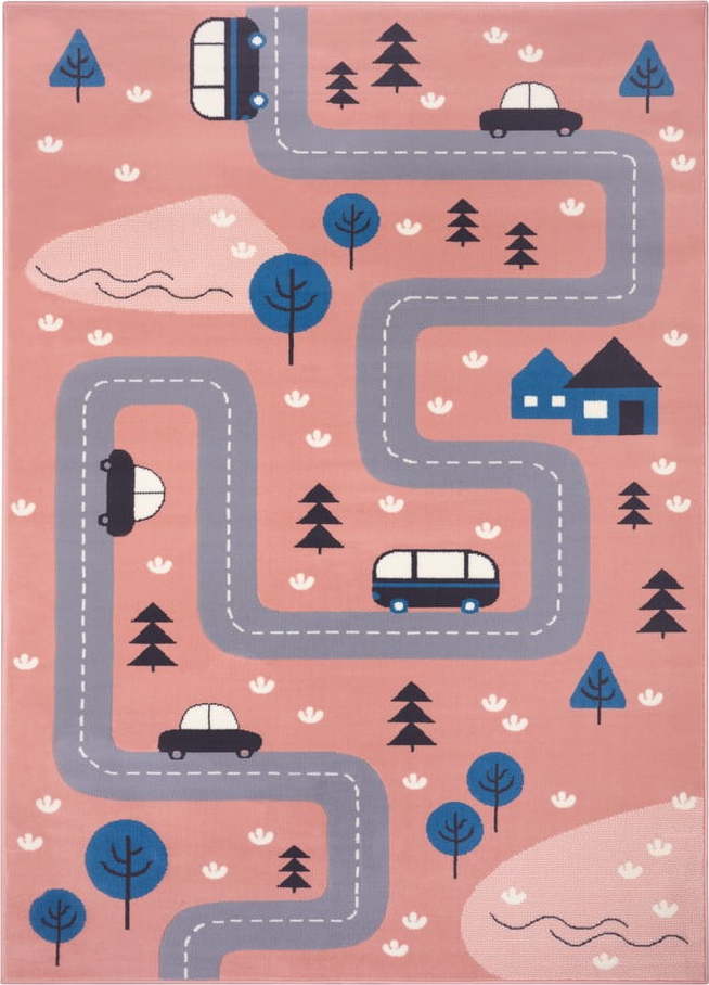 Růžový dětský koberec 120x170 cm Adventures – Hanse Home Hanse Home