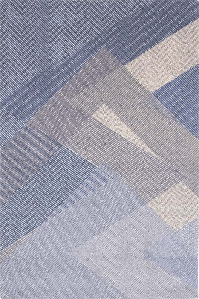 Světle modrý vlněný koberec 133x180 cm Mesh – Agnella Agnella