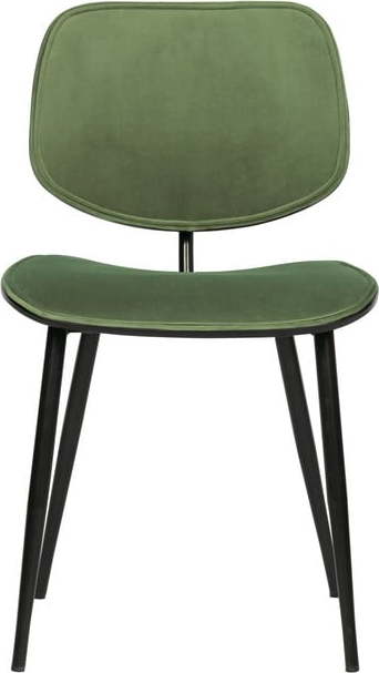 Zelená sametová jídelní židle Jackie – WOOOD WOOOD