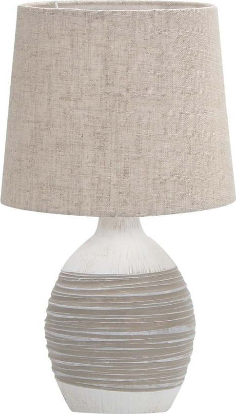 Béžová stolní lampa s textilním stínidlem (výška 35 cm) Ambon – Candellux Lighting Candellux Lighting