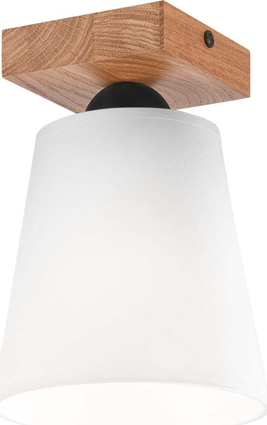 Bílé stropní svítidlo s textilním stínidlem ø 15 cm Lula – LAMKUR LAMKUR