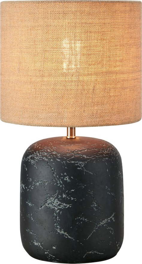 Stolní lampa se stínidlem z juty v černo-přírodní barvě (výška 45 cm) Montagna – Markslöjd Markslöjd