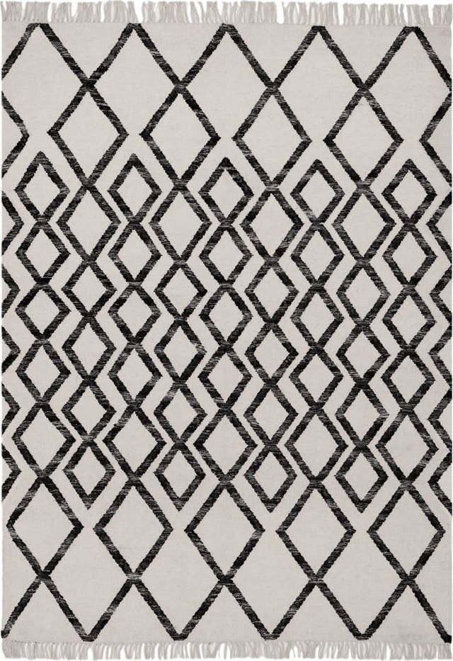 Béžovo-černý koberec Asiatic Carpets Hackney Diamond