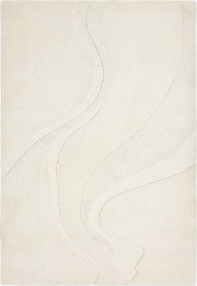 Bílý vlněný koberec 120x170 cm Olsen – Asiatic Carpets Asiatic Carpets