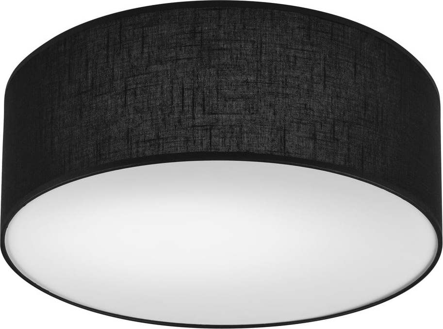 Černé stropní svítidlo s textilním stínidlem ø 35 cm Vivian – LAMKUR LAMKUR